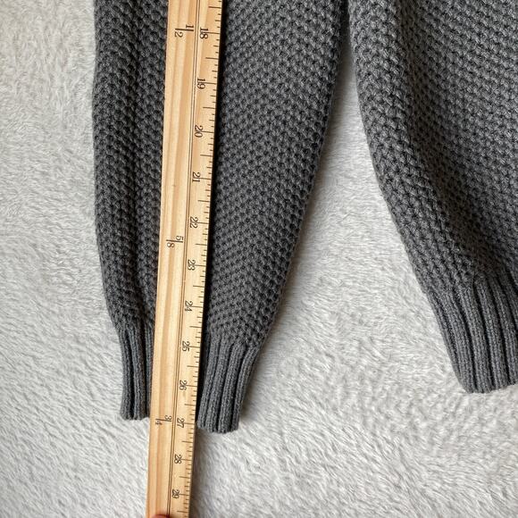 IZOD Fair Isle Sweater Men Size M Gray 1/4 Zip Cotton Blend Aspen Preppy Cottage - Picture 8 of 8